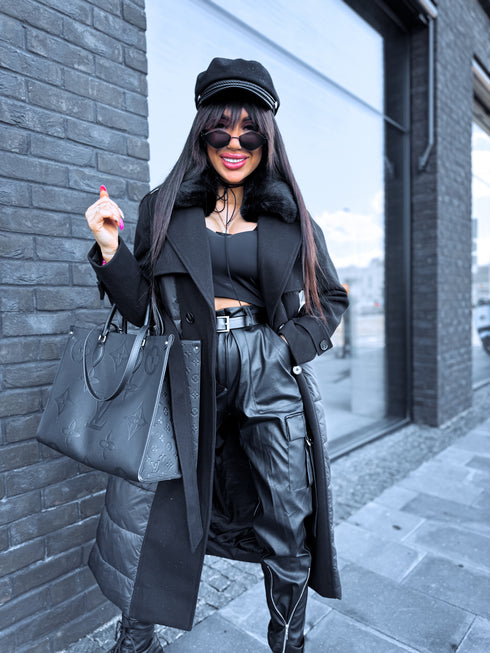 Coat "COMBINATION HK30" - BLACK